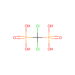 O=P(O)(O)C(Cl)(Cl)P(=O)(O)O ZINC000029747100