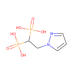 O=P(O)(O)C(Cn1cccn1)P(=O)(O)O ZINC000040846381