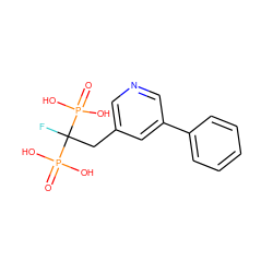 O=P(O)(O)C(F)(Cc1cncc(-c2ccccc2)c1)P(=O)(O)O ZINC000084669164