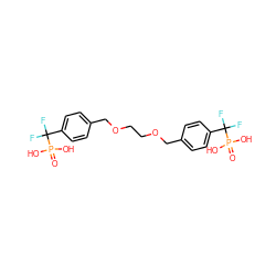 O=P(O)(O)C(F)(F)c1ccc(COCCOCc2ccc(C(F)(F)P(=O)(O)O)cc2)cc1 ZINC000013471101