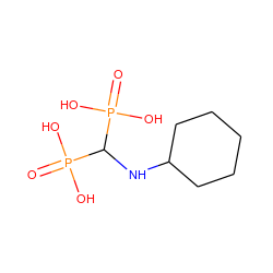 O=P(O)(O)C(NC1CCCCC1)P(=O)(O)O ZINC000005840520