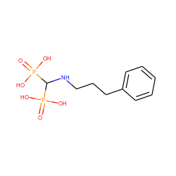 O=P(O)(O)C(NCCCc1ccccc1)P(=O)(O)O ZINC000006579328