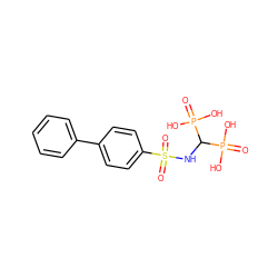 O=P(O)(O)C(NS(=O)(=O)c1ccc(-c2ccccc2)cc1)P(=O)(O)O ZINC000169351260