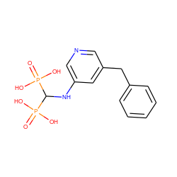 O=P(O)(O)C(Nc1cncc(Cc2ccccc2)c1)P(=O)(O)O ZINC000084742456