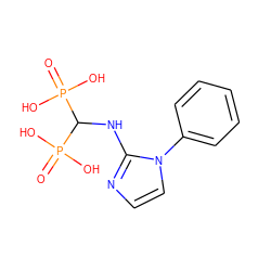 O=P(O)(O)C(Nc1nccn1-c1ccccc1)P(=O)(O)O ZINC000026741838