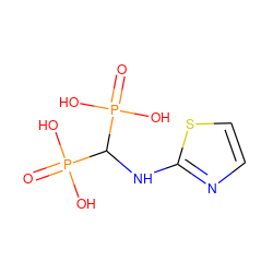 O=P(O)(O)C(Nc1nccs1)P(=O)(O)O ZINC000026745500