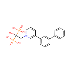 O=P(O)(O)C(O)(C[n+]1cccc(-c2cccc(-c3ccccc3)c2)c1)P(=O)(O)O ZINC000013643037