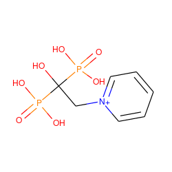 O=P(O)(O)C(O)(C[n+]1ccccc1)P(=O)(O)O ZINC000013643019