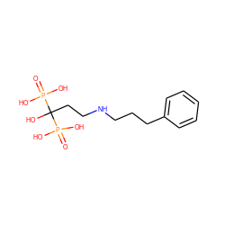 O=P(O)(O)C(O)(CCNCCCc1ccccc1)P(=O)(O)O ZINC000001551163