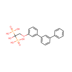 O=P(O)(O)C(O)(COc1cccc(-c2cccc(-c3ccccc3)c2)c1)P(=O)(O)O ZINC000016051964