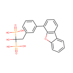 O=P(O)(O)C(O)(Cc1cccc(-c2cccc3c2oc2ccccc23)c1)P(=O)(O)O ZINC000016051958