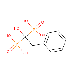 O=P(O)(O)C(O)(Cc1ccccc1)P(=O)(O)O ZINC000021992002