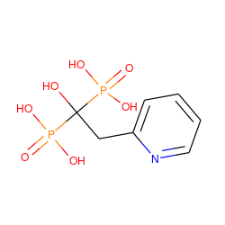 O=P(O)(O)C(O)(Cc1ccccn1)P(=O)(O)O ZINC000005940604