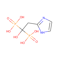 O=P(O)(O)C(O)(Cc1ncc[nH]1)P(=O)(O)O ZINC000026738132