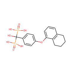 O=P(O)(O)C(O)(c1ccc(Oc2cccc3c2CCCC3)cc1)P(=O)(O)O ZINC000027657714