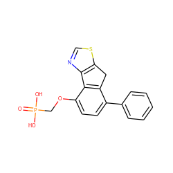 O=P(O)(O)COc1ccc(-c2ccccc2)c2c1-c1ncsc1C2 ZINC000045384335