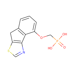 O=P(O)(O)COc1cccc2c1-c1ncsc1C2 ZINC000045338071