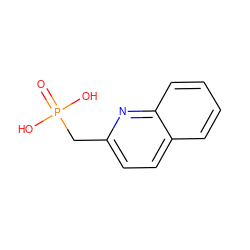 O=P(O)(O)Cc1ccc2ccccc2n1 ZINC000064744223