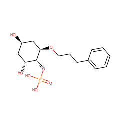 O=P(O)(O)O[C@@H]1[C@H](O)C[C@@H](O)C[C@H]1OCCCc1ccccc1 ZINC000027549038