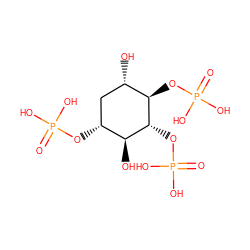 O=P(O)(O)O[C@@H]1C[C@H](O)[C@@H](OP(=O)(O)O)[C@H](OP(=O)(O)O)[C@H]1O ZINC000031476315