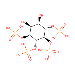 O=P(O)(O)O[C@H]1[C@@H](O)[C@@H](O)[C@H](OP(=O)(O)O)[C@@H](OP(=O)(O)O)[C@@H]1OP(=O)(O)O ZINC000004096446