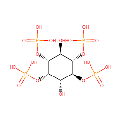 O=P(O)(O)O[C@H]1[C@H](O)[C@H](OP(=O)(O)O)[C@H](OP(=O)(O)O)[C@@H](O)[C@@H]1OP(=O)(O)O ZINC000071789375