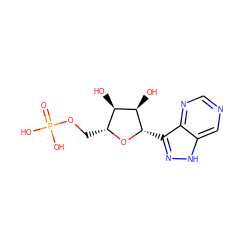 O=P(O)(O)OC[C@H]1O[C@@H](c2n[nH]c3cncnc23)[C@H](O)[C@@H]1O ZINC000029570920