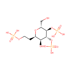 O=P(O)(O)OCC[C@H]1O[C@H](CO)[C@@H](OP(=O)(O)O)[C@H](OP(=O)(O)O)[C@H]1O ZINC000013683838