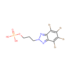 O=P(O)(O)OCCCn1nc2c(Br)c(Br)c(Br)c(Br)c2n1 ZINC000044360994