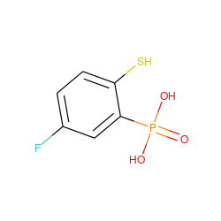 O=P(O)(O)c1cc(F)ccc1S ZINC000053294959