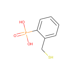 O=P(O)(O)c1ccccc1CS ZINC000053230139