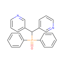 O=P(c1ccccc1)(c1ccccc1)C(c1cccnc1)c1cccnc1 ZINC000095594424