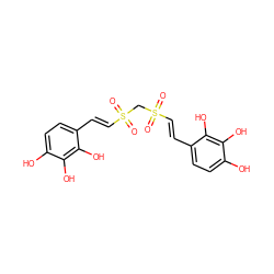 O=S(=O)(/C=C/c1ccc(O)c(O)c1O)CS(=O)(=O)/C=C/c1ccc(O)c(O)c1O ZINC000098084872