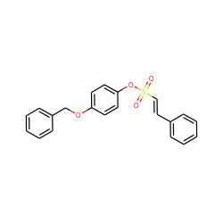 O=S(=O)(/C=C/c1ccccc1)Oc1ccc(OCc2ccccc2)cc1 ZINC000003122867