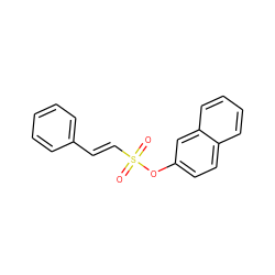 O=S(=O)(/C=C/c1ccccc1)Oc1ccc2ccccc2c1 ZINC000004661798