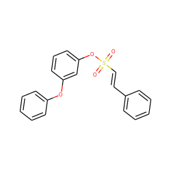 O=S(=O)(/C=C/c1ccccc1)Oc1cccc(Oc2ccccc2)c1 ZINC000003122869