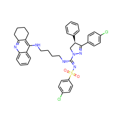 O=S(=O)(/N=C(\NCCCCNc1c2c(nc3ccccc13)CCCC2)N1C[C@@H](c2ccccc2)C(c2ccc(Cl)cc2)=N1)c1ccc(Cl)cc1 ZINC000049694678