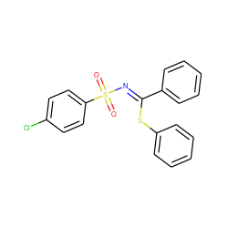 O=S(=O)(/N=C(\Sc1ccccc1)c1ccccc1)c1ccc(Cl)cc1 ZINC000003123810