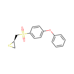 O=S(=O)(C[C@H]1CS1)c1ccc(Oc2ccccc2)cc1 ZINC000003976469