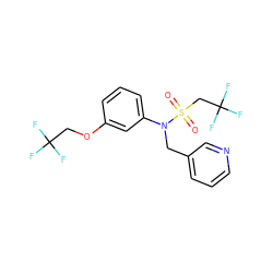 O=S(=O)(CC(F)(F)F)N(Cc1cccnc1)c1cccc(OCC(F)(F)F)c1 ZINC000026832133