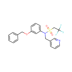 O=S(=O)(CC(F)(F)F)N(Cc1cccnc1)c1cccc(OCc2ccccc2)c1 ZINC000026839049