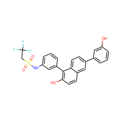 O=S(=O)(CC(F)(F)F)Nc1cccc(-c2c(O)ccc3cc(-c4cccc(O)c4)ccc23)c1 ZINC000084710879