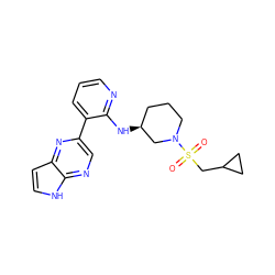 O=S(=O)(CC1CC1)N1CCC[C@H](Nc2ncccc2-c2cnc3[nH]ccc3n2)C1 ZINC000168788041