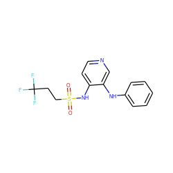 O=S(=O)(CCC(F)(F)F)Nc1ccncc1Nc1ccccc1 ZINC000049014798