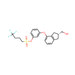 O=S(=O)(CCCC(F)(F)F)Oc1cccc(Oc2cccc3c2C[C@H](CO)C3)c1 ZINC000003976110