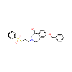 O=S(=O)(CCCN1CCc2cc(OCc3ccccc3)ccc2[C@@H](O)C1)c1ccccc1 ZINC000064549923