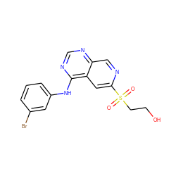 O=S(=O)(CCO)c1cc2c(Nc3cccc(Br)c3)ncnc2cn1 ZINC000013861836