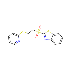 O=S(=O)(CCSc1ccccn1)c1nc2ccccc2s1 ZINC000000613286