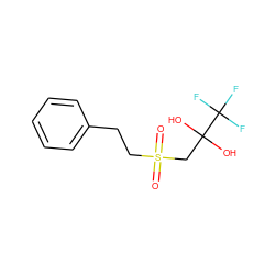 O=S(=O)(CCc1ccccc1)CC(O)(O)C(F)(F)F ZINC000103282228