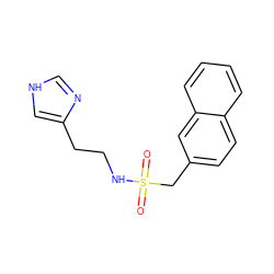 O=S(=O)(Cc1ccc2ccccc2c1)NCCc1c[nH]cn1 ZINC000029489199